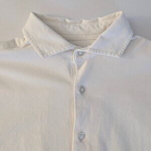 SMOG men's long sleeve button up - white